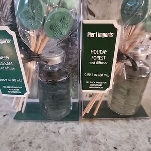 2 Pier 1 Diffusers Fresh Balsam & Holiday Forest  Holiday Reed